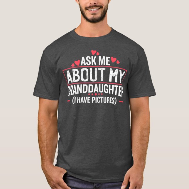 Camiseta Pregúntame sobre mi nieta (Anverso)