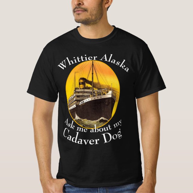 Camiseta Pregúntame sobre mi perro castor Whittier Alaska (Anverso)