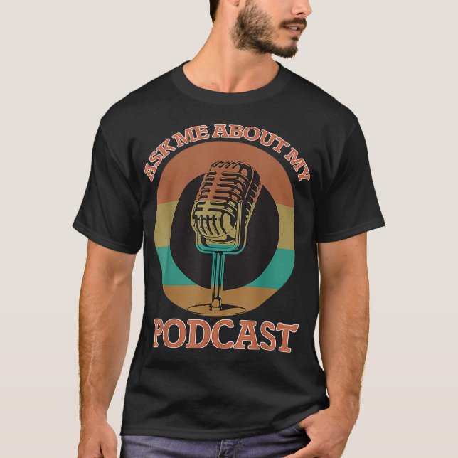 Camiseta Pregúntame sobre mi regalo de podcast para diverti (Anverso)