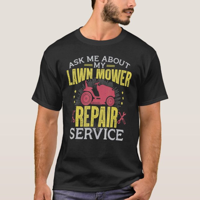 Camiseta Pregúntame sobre mi servicio de reparación de cort (Anverso)