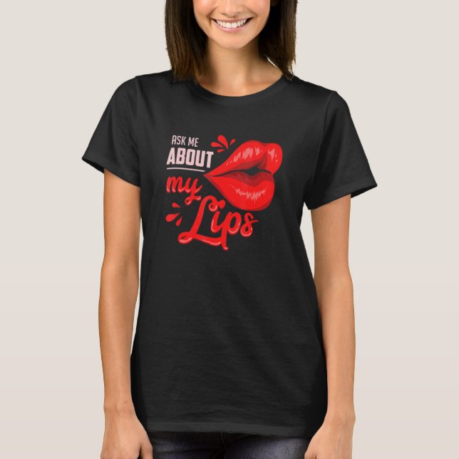 Camiseta Pregúntame sobre mis labios (Anverso)
