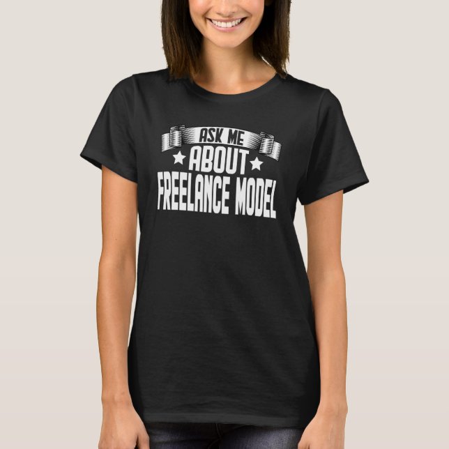Camiseta Pregúntame sobre modelo independiente (Anverso)