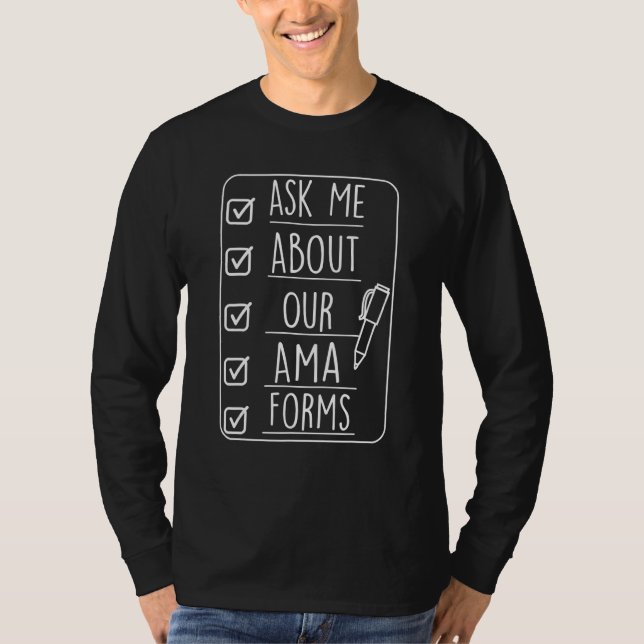 Camiseta Pregúntame sobre nuestra enfermera de Ama Forms (Anverso)