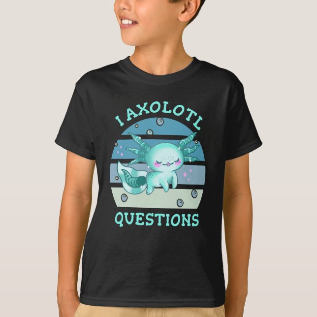 Camiseta Preguntas axolotl (Anverso)