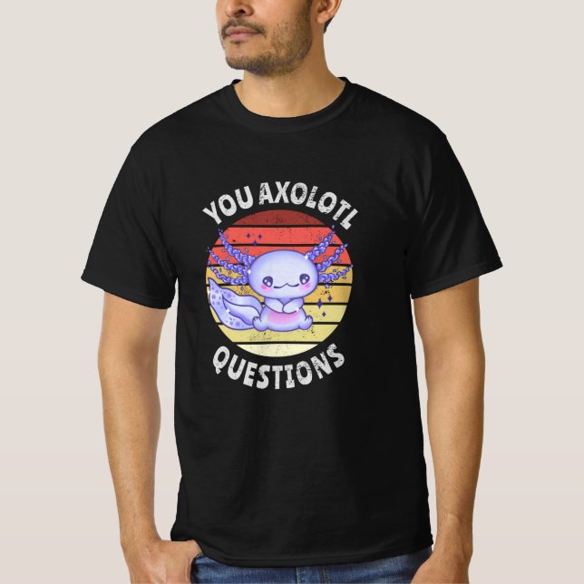 Camiseta Preguntas axolotl (Anverso)