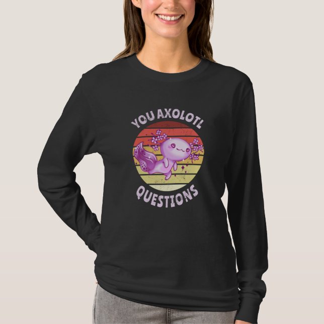 Camiseta Preguntas axolotl (Anverso)