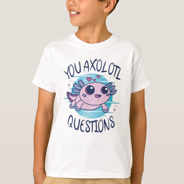 Camiseta Preguntas axolotl (Anverso)