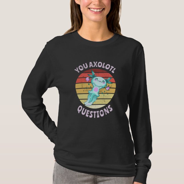 Camiseta Preguntas axolotl (Anverso)