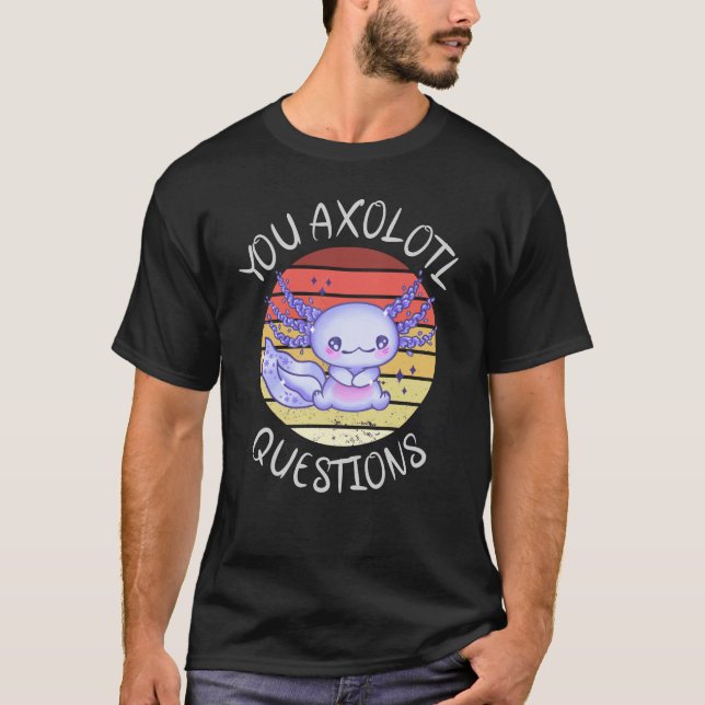 Camiseta Preguntas axolotl (Anverso)