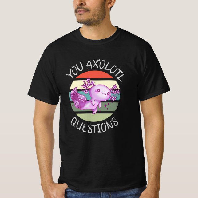 Camiseta Preguntas axolotl (Anverso)