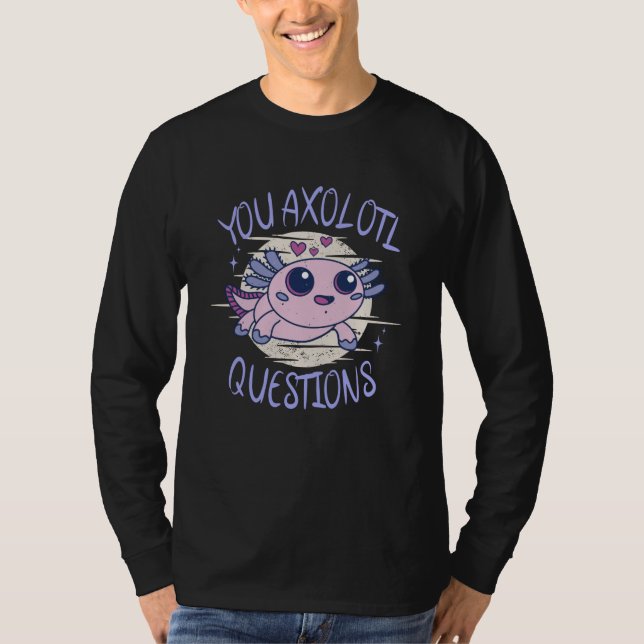 Camiseta Preguntas axolotl (Anverso)