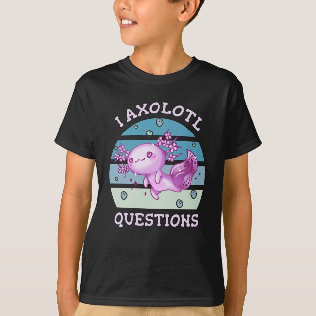 Camiseta Preguntas axolotl (Anverso)