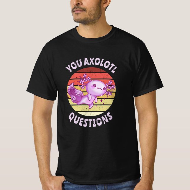Camiseta Preguntas axolotl (Anverso)