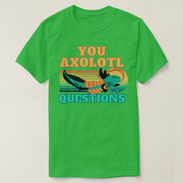 Camiseta Preguntas axolotl (Diseño del anverso)