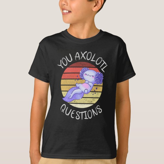 Camiseta Preguntas axolotl (Anverso)
