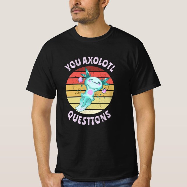 Camiseta Preguntas axolotl (Anverso)