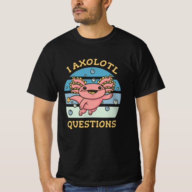 Camiseta Preguntas axolotl (Anverso)