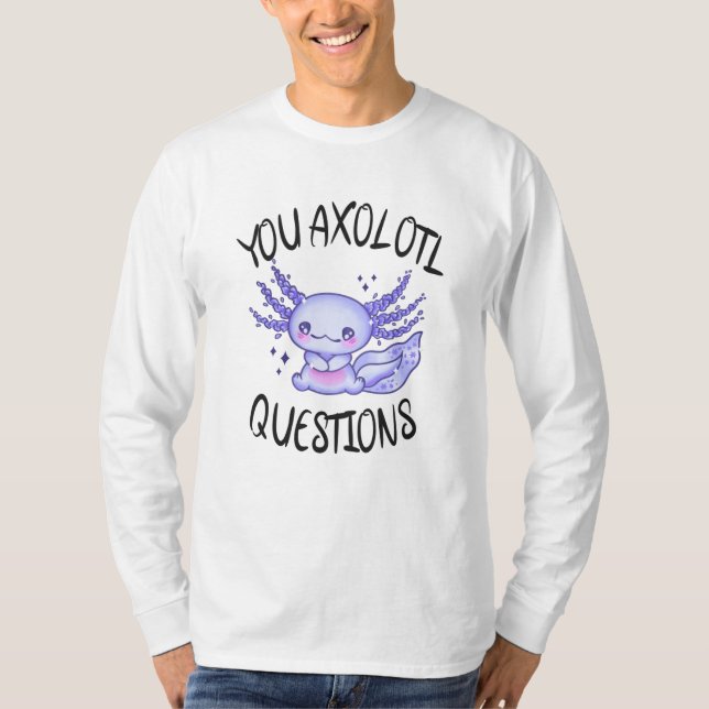 Camiseta Preguntas axolotl (Anverso)