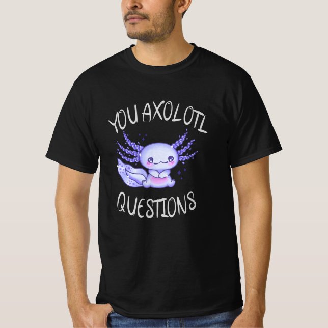Camiseta Preguntas axolotl (Anverso)