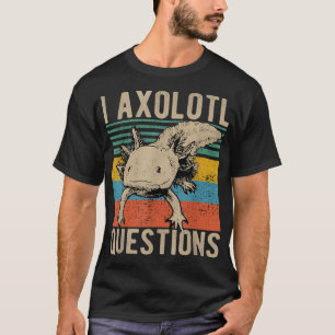 Camiseta preguntas de ajolote Niños jóvenes adultos retro d