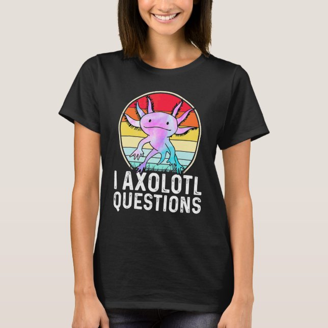 Camiseta Preguntas de Ajolote  Salamandra Anfibia (Anverso)