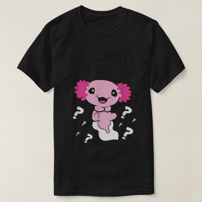 Camiseta Preguntas de Aolotl Salamandra Mexicana Divertida  (Diseño del anverso)