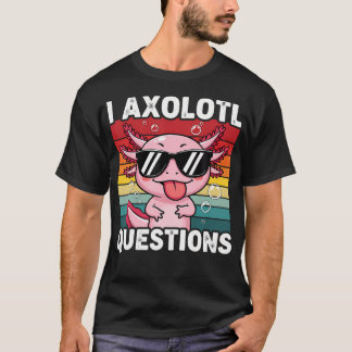Camiseta Preguntas de Axolotl Lindos Kawaii