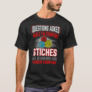 Camiseta Preguntas de coser hechas mientras estoy contando