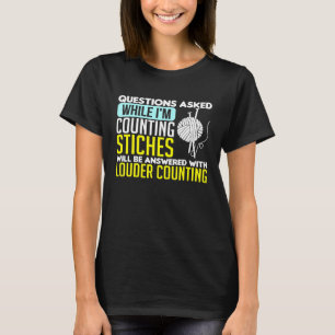 Camiseta Preguntas de coser hechas mientras estoy contando