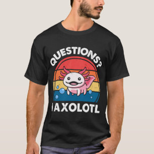 Camiseta Preguntas I Axolotl Juventud Retro Graciosa Axolot