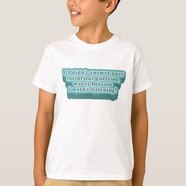 Camiseta Preguntas retóricas Gramática divertida (Anverso)