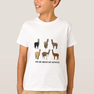Camiseta Pregúnteme acerca de mis alpacas