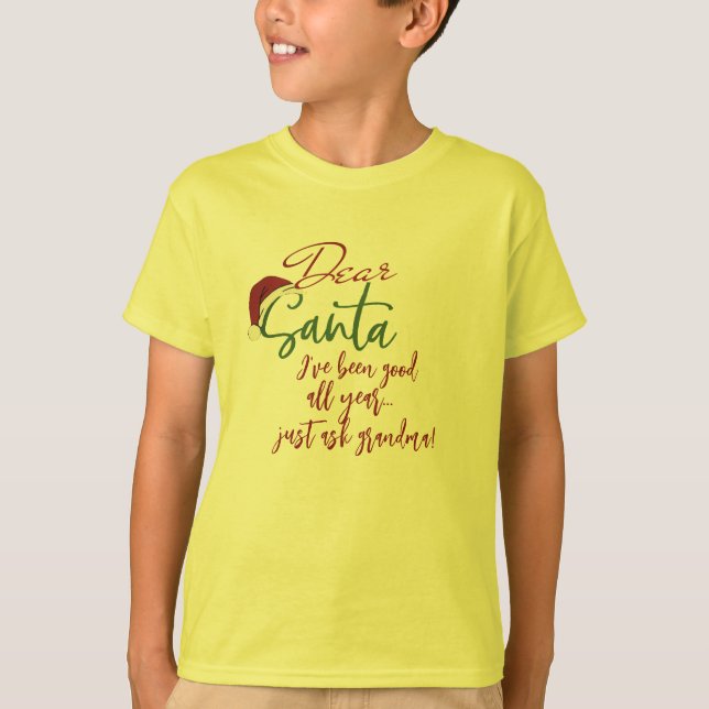 Camiseta Pregúntenle a la abuela Santa Shirt - ¡Divertidos  (Anverso)