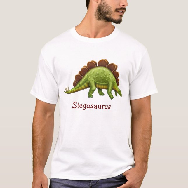 Camiseta prehistórica del adulto del dinosaurio (Anverso)