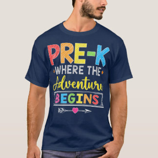Camiseta PreK Donde La Aventura Comienza Regalo Estudiantil