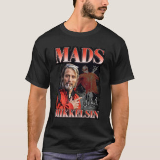 Camiseta Prem Estilo Gráfico de Mads Mikkelsen 90 (versión 