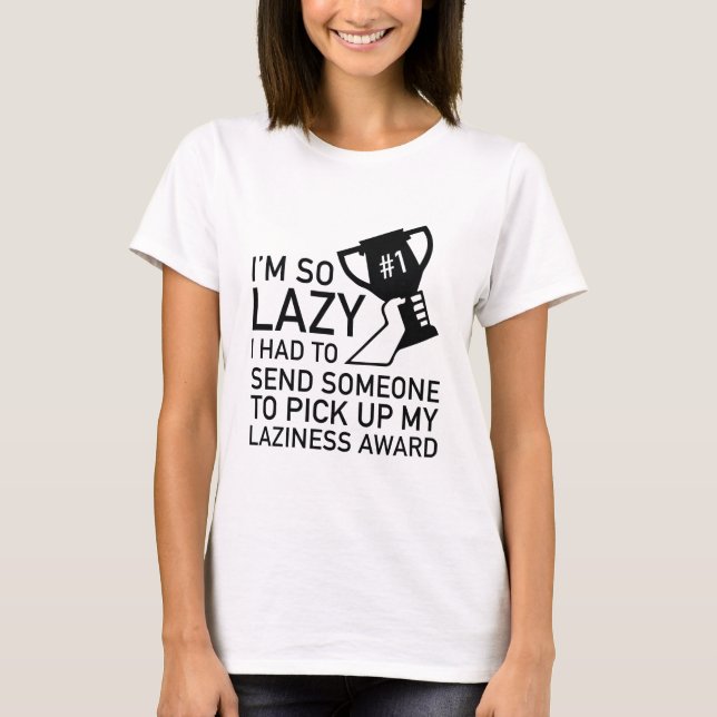 Camiseta Premio a la pereza (Anverso)