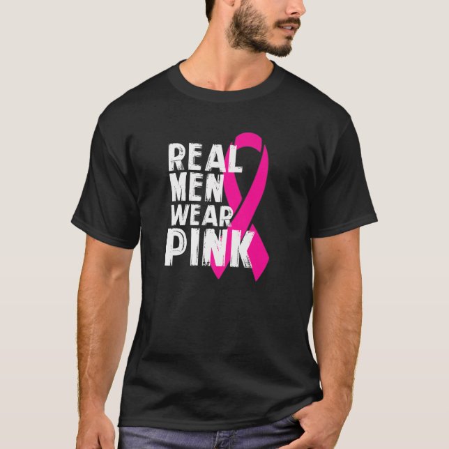 Camiseta PREMIO Cáncer de Mama Conciencia Tshirt Hombres re (Anverso)