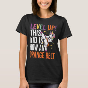 Camiseta Premio Carate Uniform Unicorn Level Up Naranja Bel