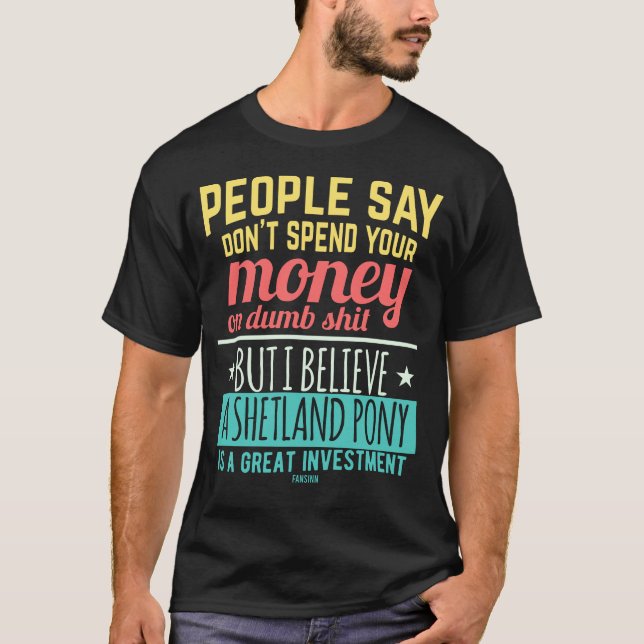 Camiseta premio divertido Shetland Pony Horse (Anverso)