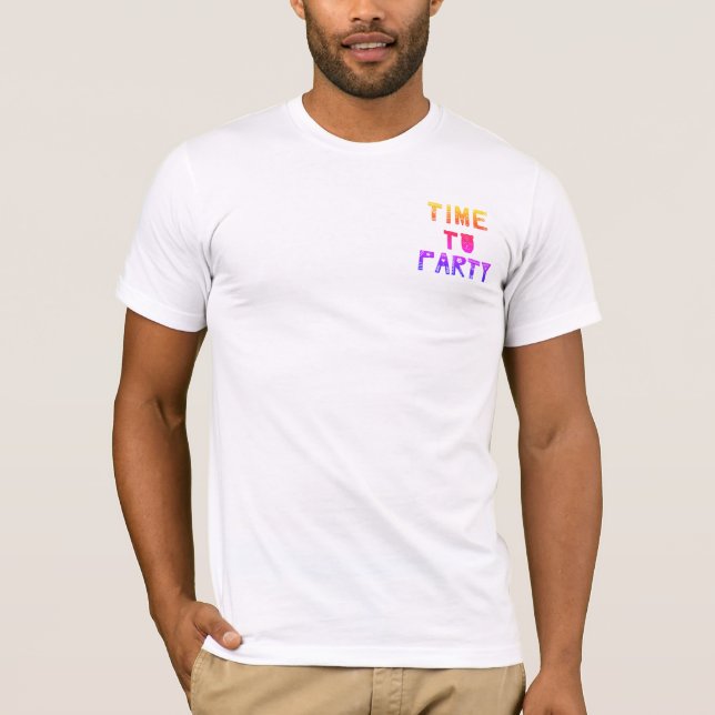 Camiseta Premium blanco | Tiempo de Fiesta | Celebración de (Anverso)