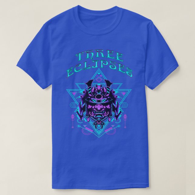 Camiseta premium C de la máscara de Oni de Samurai (Diseño del anverso)
