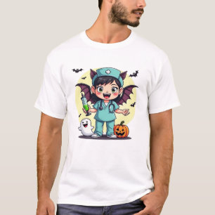 Camiseta Premium de Halloween de enfermera bruja p