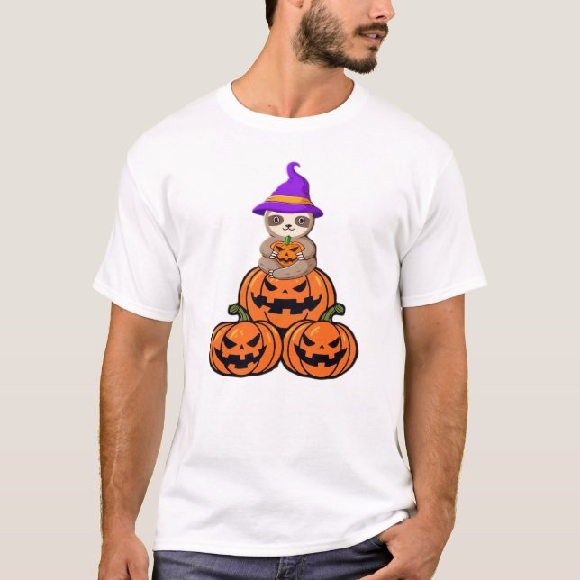 Camiseta Premium de Halloween de Perezoso (Anverso)