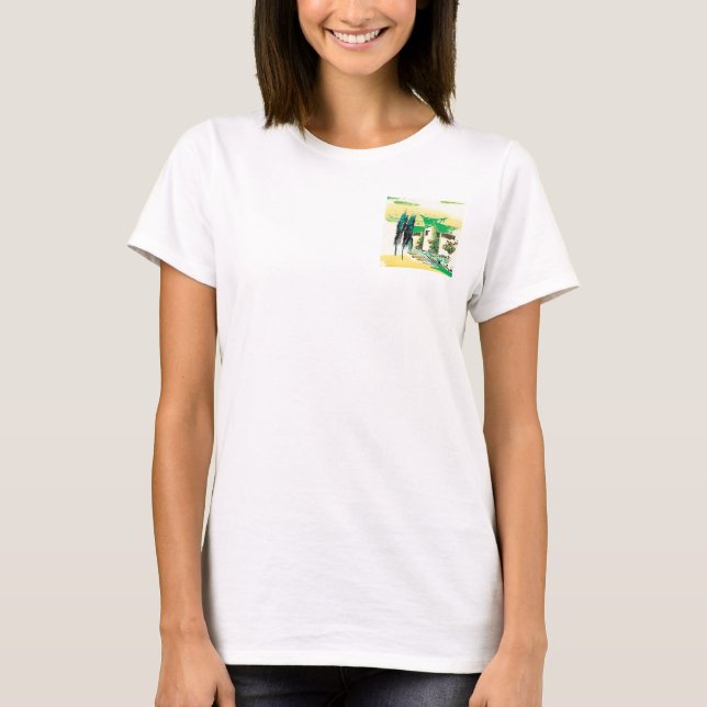 Camiseta Premium de pintura de la naturaleza (Anverso)