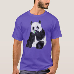 Camiseta Premium de pintura de oso de panda de sentada de m