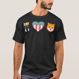 Camiseta Premium de Shiba Inu Me encanta la crypto