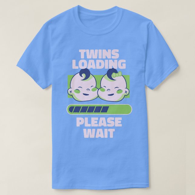 Camiseta Premium para el embarazo de gemelos (Diseño del anverso)