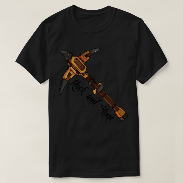 Camiseta Premium Rock and Stone Pickaxe (DRG) (Diseño del anverso)