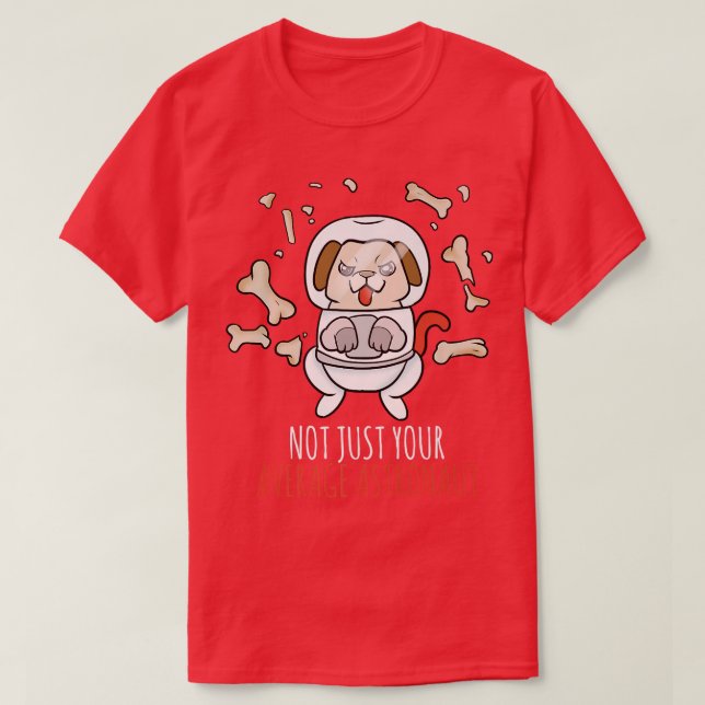 Camiseta Premium T-T para el perro astronauta (Diseño del anverso)